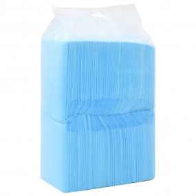 Pet Training Pad Set of 100 Blue and White