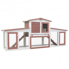 Rabbit Hutch Brown and White