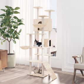Cat Tree Cream Engineered wood, plush, sisal Large Mode...
