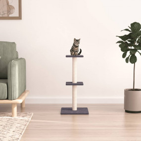 Cat Tree Dark Grey Engineered wood, plush, sisal One si...