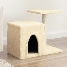 Cat Tree Cream Engineered wood, plush, sisal Medium Dur...