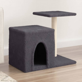 Cat Tree Dark Grey Engineered wood, plush, sisal Durabl...