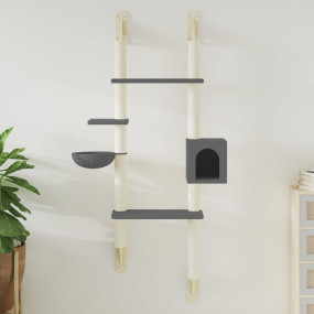 Wall-mounted Cat Tree Dark grey