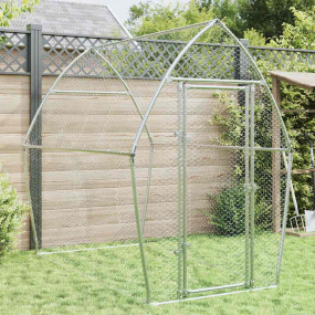 Chicken Cage Silver Galvanized Steel Durable Chicken Ca...