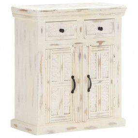 Sideboard White Solid mango wood, engineered wood Mediu...