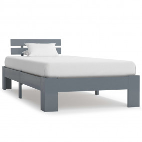 Bed Frame Grey Solid pine wood and plywood Twin Durable