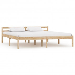 Bed Frame Natural Solid pine wood Full Durable Bed Fram...