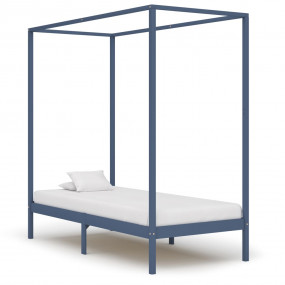 Bed Frame Grey Solid pine wood, plywood slats Twin Stur...