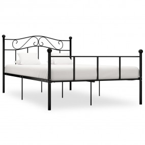 Bed Frame Black Metal 47.2 x 78.7 in Durable Bed Frame