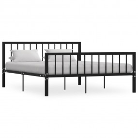 Bed Frame Black Metal Full Durable Bed Frame Rectangula...