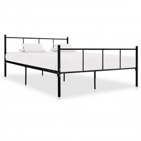 Bed Frame Black Metal 63 x 79 in Classic/Traditional Be...