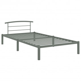 Bed Frame Grey Metal Twin Durable Bed Frame Rectangular
