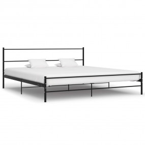 Bed Frame Black Metal Double Bed Durable Bed Frame