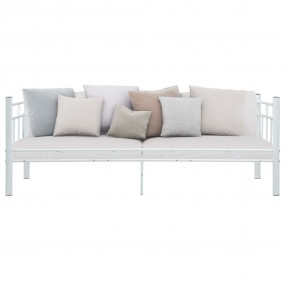 Day Bed Frame White Metal Single Durable Day Bed Frame