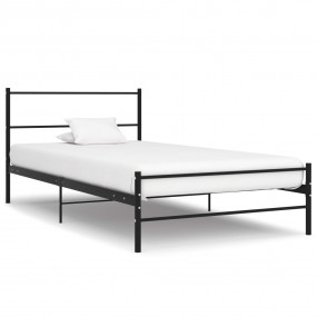 Bed Frame Black Metal Twin Durable Bed Frame Rectangula...