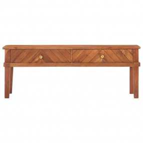 TV Cabinet Brown Solid Acacia Wood Medium Acacia Wood T...