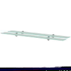 Floating Shelf Set of 2 Clear Tempered safety glass, Zi...