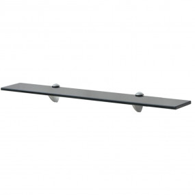 Floating Shelf Set of 2 Black Tempered safety glass, Zi...