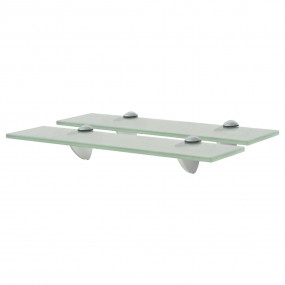 Floating Shelf Set of 2 Frosted Tempered safety glass, ...