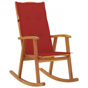 Wooden Rocking Chair Natural Wood Solid Acacia wood Sta...