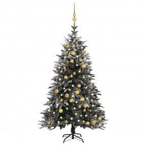Artificial Christmas Tree Green with shiny gold, matt g...