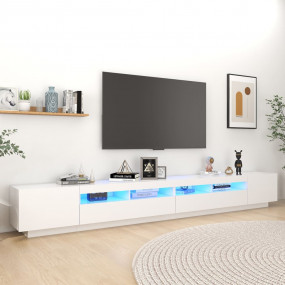 TV Cabinet White Engineered wood Large TV Cabinet Recta...