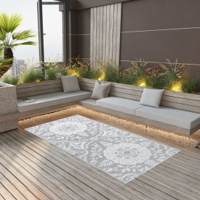 Outdoor Carpet Light Grey Polypropylene (PP) 31.5 x 59....