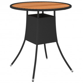 Dining Table Black and brown PE rattan Small Durable
