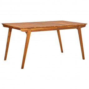 Garden Table Brown Solid Acacia wood 59.1 x 35.4 in Dur...