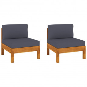 Wooden Sofa Dark Grey Solid acacia wood with an oil fin...