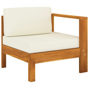 Wooden Sofa Cream White Solid Acacia Wood Standard Dura...