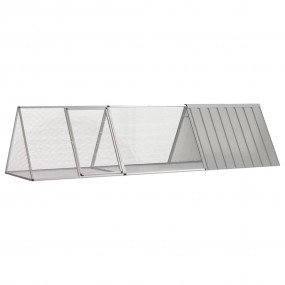 Rabbit Cage Grey Galvanized steel 119.1 x 31.7 x 28.0 i...