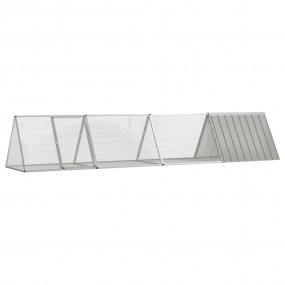 Rabbit Cage Grey Galvanized Steel Large Rabbit Cage Rec...