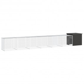 Chicken Cage Anthracite Galvanized Steel 275.6 x 35.8 x...