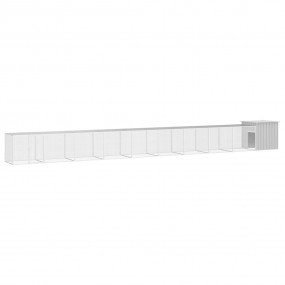 Chicken Cage Grey Galvanized Steel Extra Large Expandab...