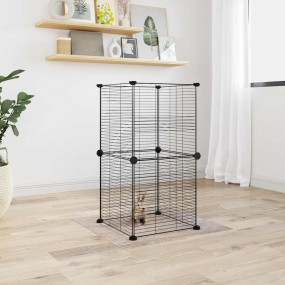 Pet Cage Black Powder-coated steel 13.8 x 13.8 x 27.6 i...