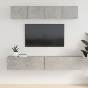 TV Cabinet Set Set of 5 Concrete Grey Engineered Wood M...