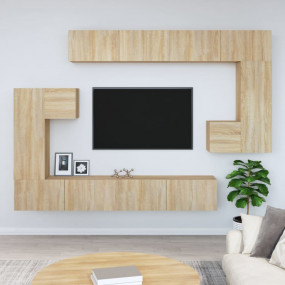 Wall-mounted TV Cabinet Sonoma Oak Engineered wood Vari...