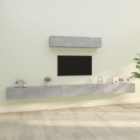 TV Cabinet Set Set of 6 Concrete Grey Engineered Wood 4...