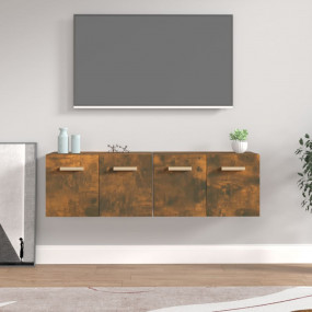 Wall Cabinet Smoked Oak Engineered Wood 23.6 x 14.4 x 1...