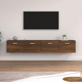 Wall Cabinet Brown Oak Engineered Wood 39.4 in width Wa...