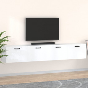 Wall Cabinet White Engineered wood 39.4 x 14.4 x 13.8 i...