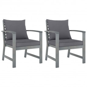 Garden Chair Set of 2 Dark grey