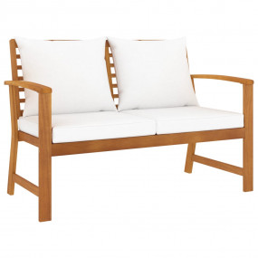 Garden Bench Natural wood, Cream Solid Acacia wood, 100...