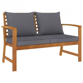 Garden Bench Dark Grey, Wood Color Solid Acacia wood, P...