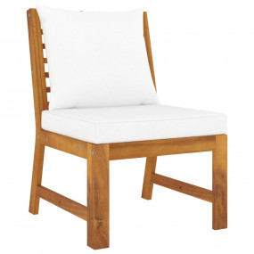 Middle Sofa Cream, Acacia Solid Acacia wood, Polyester ...