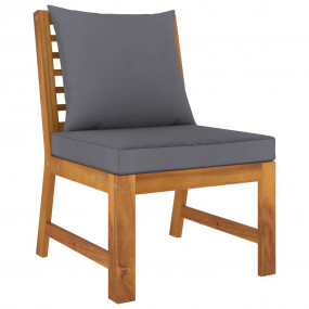 Middle Sofa Dark Grey Solid Acacia wood Medium Durable
