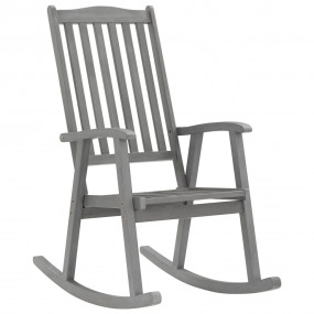 Rocking Chair Grey Solid Acacia Wood Standard Durable