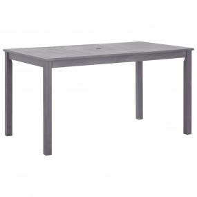 Garden Table Grey wash Solid Acacia Wood Medium Durable