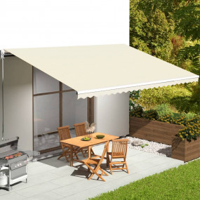 Replacement Awning Fabric Cream Polyester with PU coati...